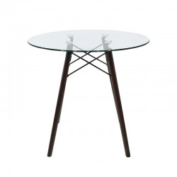 Mesa Oslo cristal nogal
